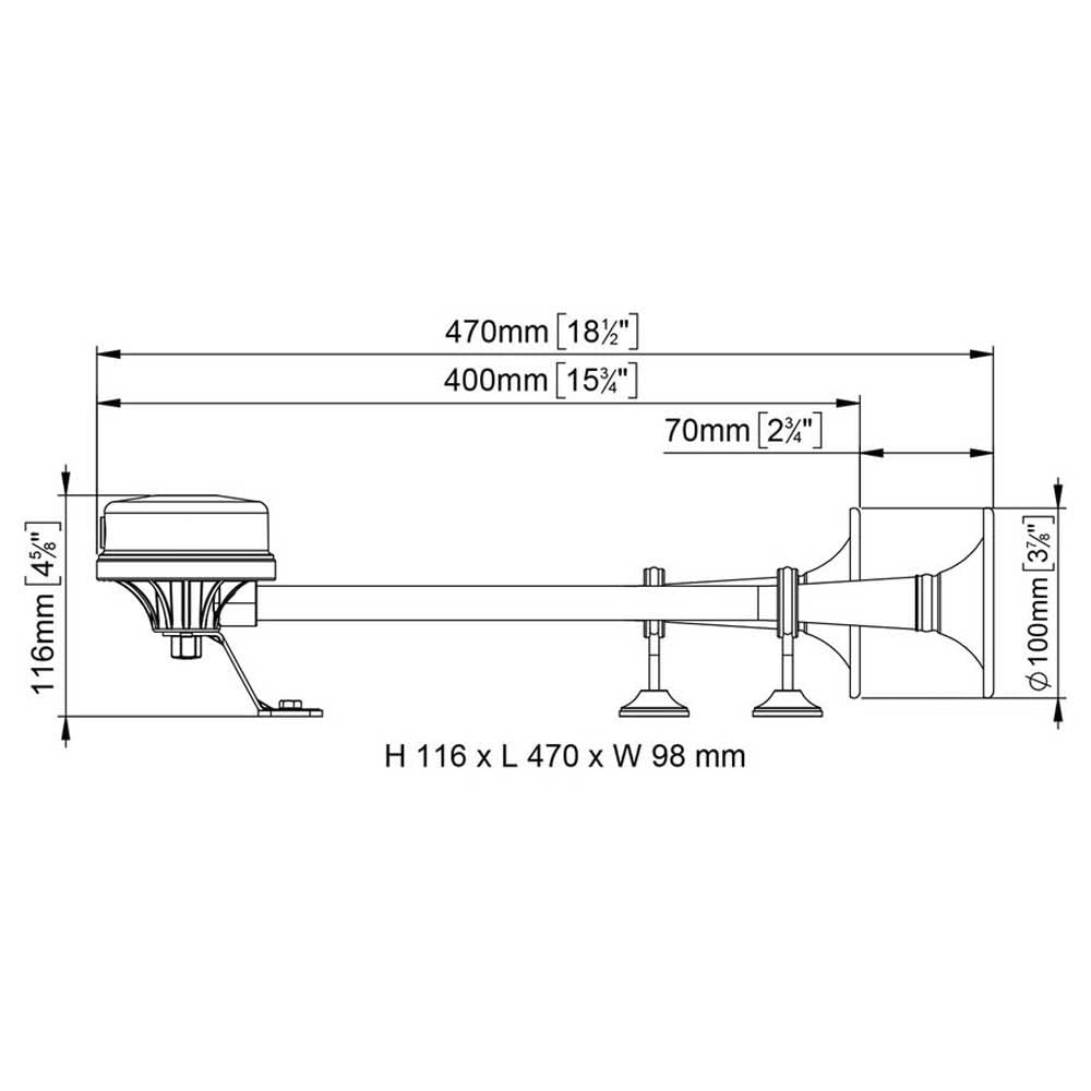 Marco Electromagnetic 24v 8a Double Horn One Size