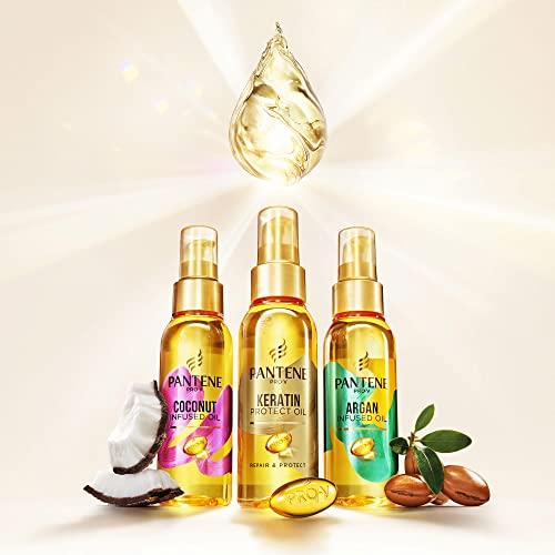 Pantene Pro-V Olio Capelli, con Olio di Argan, per Capelli Crespi e Opachi, Lisci Effetto Seta, Nutriente Quotidiano, senza Risciacquo