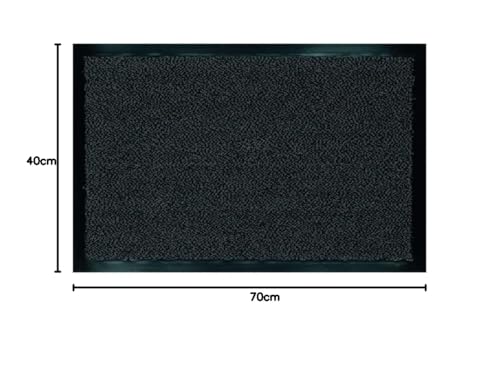VELCOC - Zerbino Nevada da Interno in Polipropilene con Fondo Vinile, Tappeto con Disegno Melange, Antiscivolo e Resistente, Elevata Capacità di Assorbenza