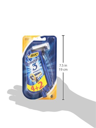 Bic Comfort 3 Pivot Rasoi Lame Usa e Getta, Confezione da 6