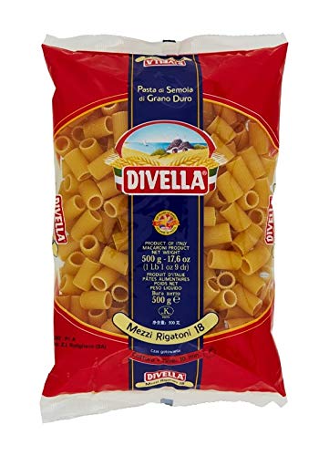 DIVELLA PASTA DI SEMOLA DI GRANO DURO MEZZI RIGATONI 18 GR 500 X 24