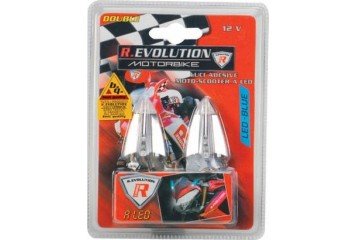 Bottari 60142 Double Luci Orientabili Adesive Auto, LED, Verde