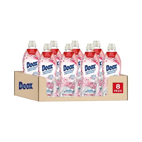 Deox - Ammorbidente Lavatrice Concentrato, 360 Lavaggi, Fiori Giapponesi, Capi Morbidi e Profumati, con Tecnologia Fresh Protection, 900ml x 8 Confezioni