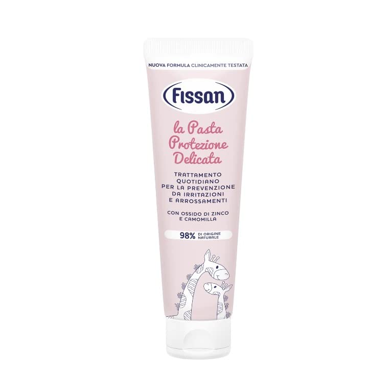 FISSAN Pasta Protezione Delicata - Trattamento Quotidiano per Prevenzione da Irritazioni e Arrossamenti - Clinicamente Testato - 98% Origine Naturale - Con Ossido di Zinco e Camomilla - 6 Conf. 100gr