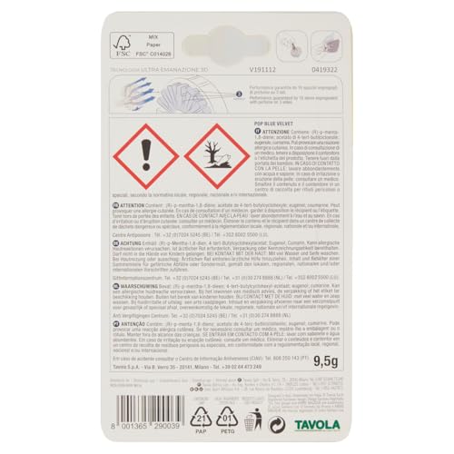 Arbre Magique POP, Profumatore Auto Solido, Durata Fino a 30 Giorni, Tecnologia Ultra Emanazione 3D, Design Italiano, Confezione da 1 Pezzo