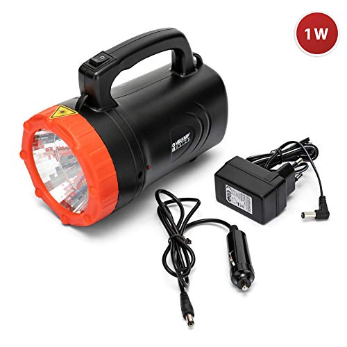Doctor Light VELAMP IR551LED Faro Ricaricabile 1W, Nero