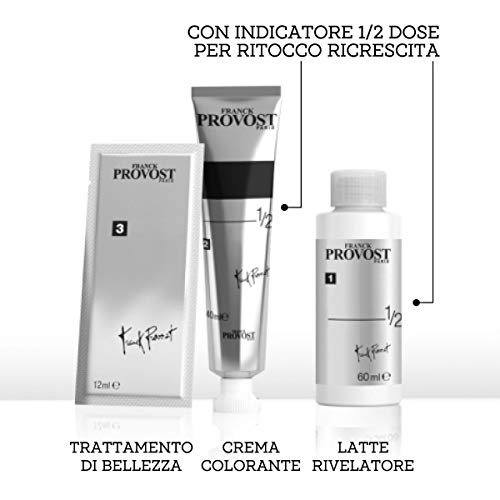 Franck Provost Tinta Capelli Colore Professionale a Domicilio, Valorizza Riflessi e Brillantezza, Pennello di Precisione Incluso