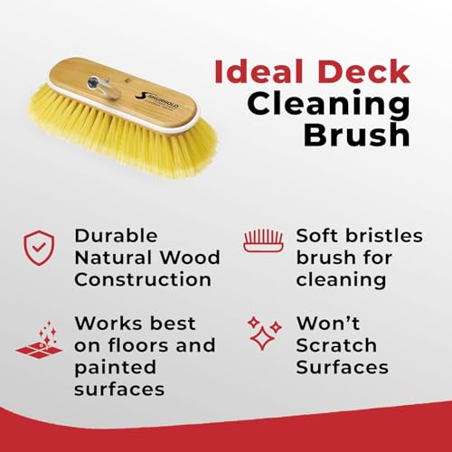 Shurhold Deck Brush with Soft Yellow Polystyrene Bristles