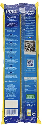 De Cecco - Bucatini, Pasta di Semola di Grano Duro - 6 pezzi da 500 g [3 kg]