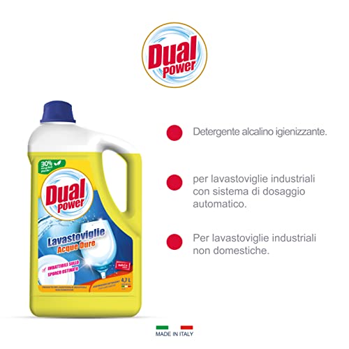 Dual Power Detergente Alcalino HACCP - Igienizzante per Lavastoviglie Industriali con Dosaggio Automatico