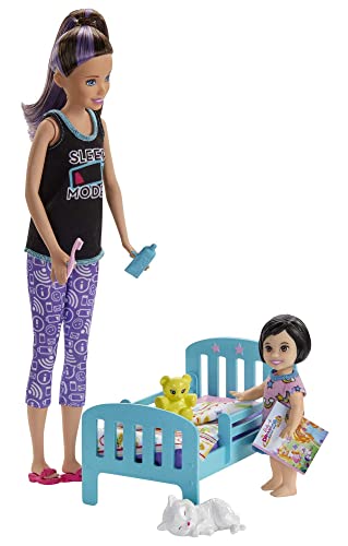 Barbie Babysitter Doll with baby and accessories Set da gioco per dormire