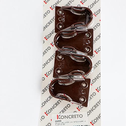 Koncreto Reggitubo Laterale Mm 18 Pz 4 Marrone Laterale Per Tubo Tondo. In Blister.