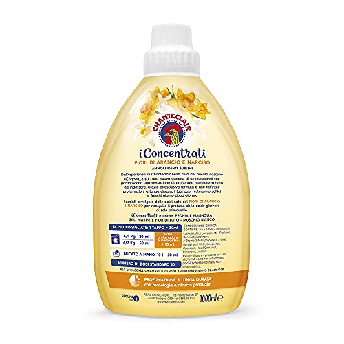 Chanteclair - Ammorbidente "I Concentrati", Fiori d'Arancio e Narciso, Protegge la morbidezza del bucato, Profumo Intenso e Persistente sui Capi