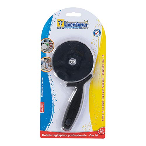 De Luca Coltellerie DEL072 Rotella Tagliapizza Professionale in Acciaio, Multicolore