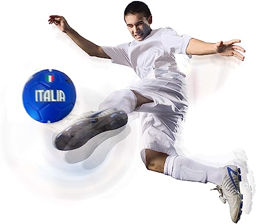 Mikado Sport Pallone da Calcio Modello Italia. Blu. Palla Realizzata in HF PVC. Adulti Ragazzi e Bambini