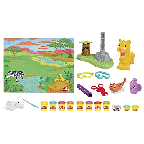 Play-Doh Leo Criniera & Friends - Set da gioco con tema animale, per ragazzi e ragazze, giocattolo per bambini