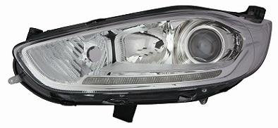 FARO DEPO H7-H1 C/MOTORE ELETTRICO CON LUCE DIURNA A LED PARABOLA CROMATA F. FIESTA 01/'13>04/'17 - SX