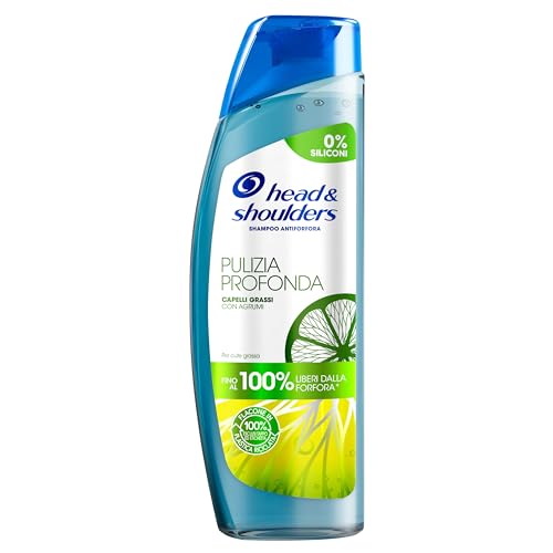 Head & Shoulders Shampoo Pulizia Profonda Capelli Grassi, Contro la Forfora