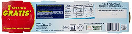 MareAperto - Prima Scelta, Tonno al Naturale, 80g (Confezione da 4)
