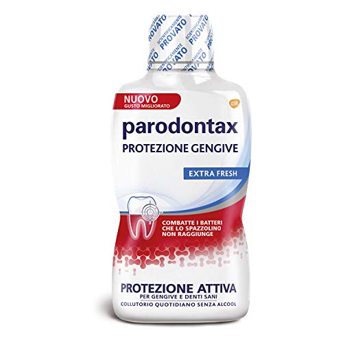 Parodontax Collutorio Liquido Protezione Gengivale Attiva, per Gengive Sane e Denti Forti, Uso Quotidiano, 500ml, Senza alcol