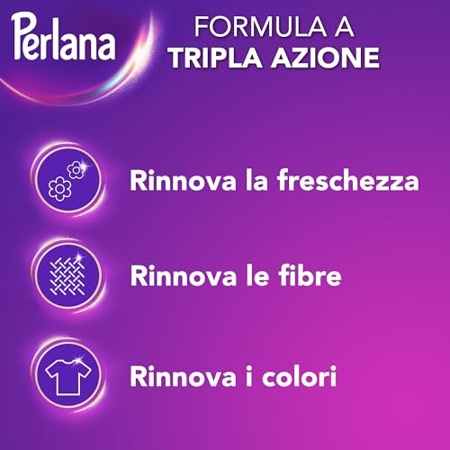 Perlana Detersivo Sport (28 lavaggi), Detersivo lavatrice liquido per tutti i capi sportivi, Detersivo capi sportivi per rimuovere i cattivi odori e mantenere l'elasticità