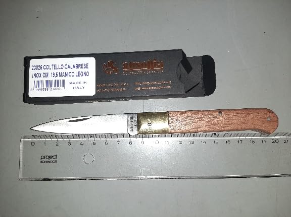 AUSONIA - Coltello da tasca modello Calabrese manico legno Cm 19,5