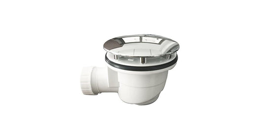 Piletta con Sifone, Pattodoccia Ispezionabile, Plastica, 60cm, 1'1/2, Uscita 40mm, Cromato.
