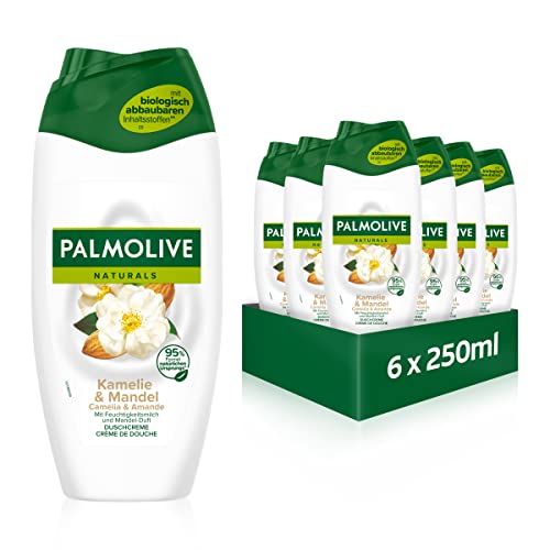 Palmolive Gel doccia Naturals Camelia & Mandorla 6 x 250 ml – Doccia crema con latte idratante