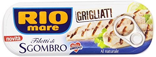 Rio Mare Filetti di Sgombro Grigliati al Naturale, Ricchi di Omega 3, 7 Lattine da 120 g