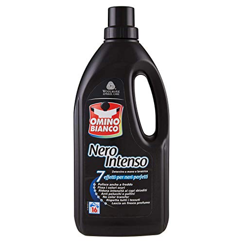 Omino Bianco Detersivo Nero Intenso Bivalente, Confezione da 12 x 1000 ml