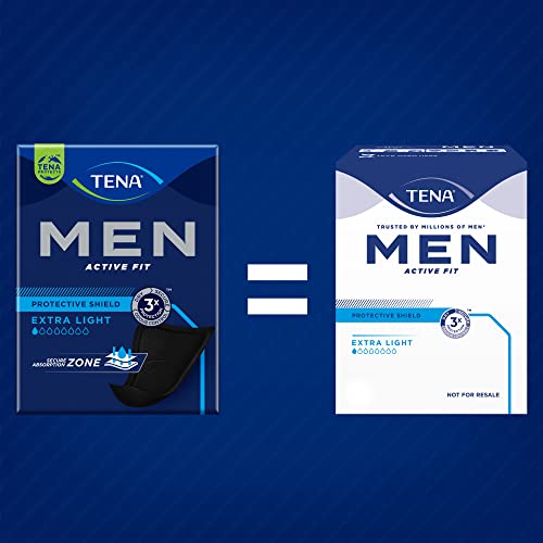 TENA MEN, Pacco Scorta Mensile - Protezioni assorbenti specifici per perdite urinarie maschili, discreti e confortevoli
