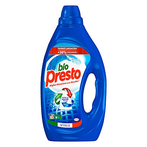 Bio Presto Liquido Classico Detersivo Lavatrice Liquido, Formula Potenziata - 6 x 19 Lavaggi (114 lavaggi)