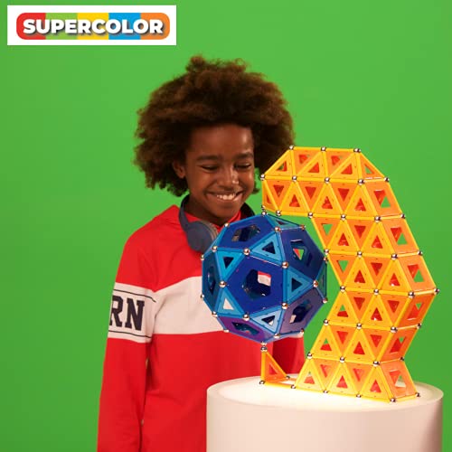 Geomag - Supercolor Costruzioni Magnetiche per Bambini, Giocattolo Magnetico Linea Green 100% Plastica Riciclata