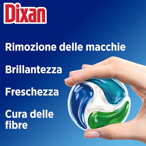 Dixan DISCS 4in1 Classico Detersivo Lavatrice (28 Lavaggi), Capsule lavatrice per una pulizia profonda del bucato e freschezza igienica per la lavatrice, Rimuove le macchie da 20°C