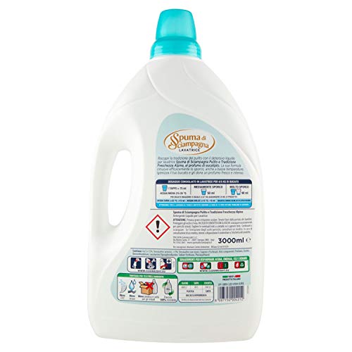 Spuma Di Sciampagna Detersivo Lavatrice Liquido Marsiglia 60 Lavaggi - 3000 ml