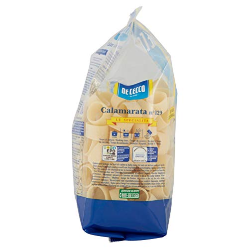 De Cecco - Calamarata n 129, Pasta di Semola di Grano Duro - 12 pezzi da 500 g [6 kg]