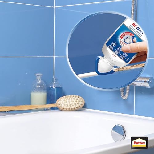 Pattex RE-NEW Bianco, Sigillante bagno e cucina per rinnovo fughe