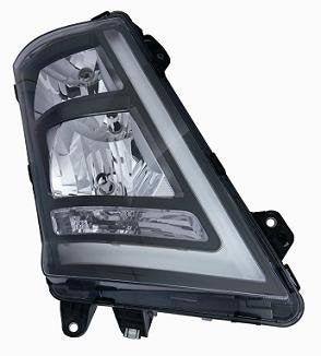 FARO H7-H1 REG. MANUALE C/LUCE DIURNA A LED PARABOLA NERA VOLV. TRUCK FH16 - >07/'13 - DX