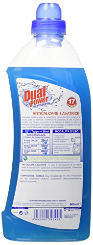 Dual Power BL9226 - Anticalcare Lavatrice Per Capi Bianchi Colorati e Delicati - 17 lavaggi, 960 ml