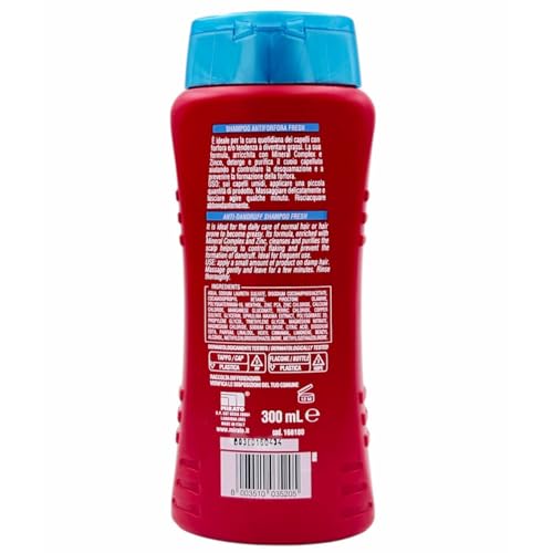 Intesa Pour Homme Shampoo Antiforfora Fresh Uomo 300 ml – Azione Purificante con Zinco e Mineral Complex – Rinfrescante, Uso Quotidiano, Contro la Forfora