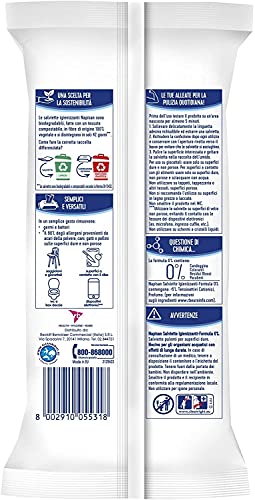 Napisan Salviette Igienizzanti Biodegradabili Formula 0%, 40 Pezzi - 1 x 240 g
