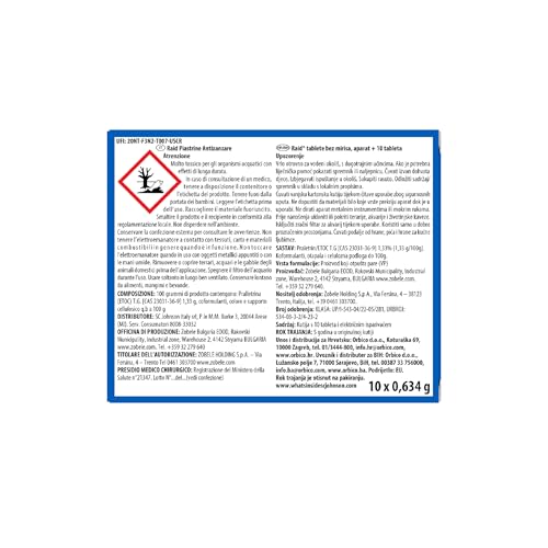 Raid Piastrine Antizanzare Comuni e Tigre, Azione prolungata,1 Diffusore + 10 Piastrine Ricarica