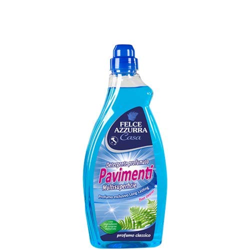 6 x PAGLIERI Felce Azzurra Casa Pavimenti Classico Pulitore Pavimenti 1 litro Multisuperficie