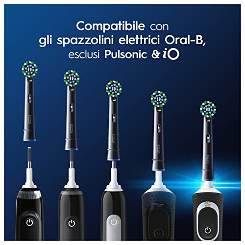 Oral-B Pro Cross Action - Testina per spazzolino elettrico, a forma di X e setole angolate per una rimozione più profonda della placca, confezione da 12, adatta per cassetta postale, colore: nero
