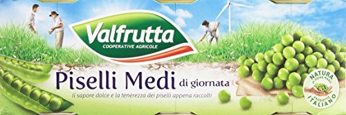 Valfrutta - Piselli Medi di Giornata, 4 confezioni da 3 lattine da 410 g [12 lattine, 4920 g]