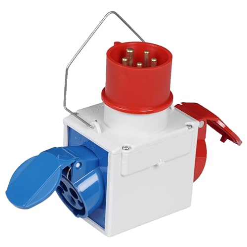 FANTON 73112 Adattatore industriale da spina 3P+N+T a 1 presa 3P+T e 1 presa 2P+T IP44