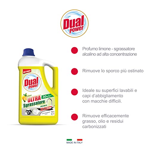 Dual Power Ultrasgrassatore HACCP - Sgrssante e Profumante, Ideale per Grandi Superfici - Formato Professionale da 4,9 Litri