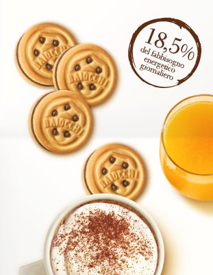 Mulino Bianco: Biscotti "i Baiocchi" con crema di nocciola e cacao - 260 g - Confezione da 4 [ Italian Import ]