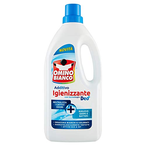 Omino Bianco - Additivo Igienizzante Liquido per Bucato, 900 ml (Confezione da 4)