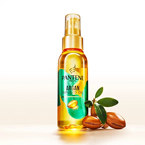 Pantene Pro-V Olio Capelli, con Olio di Argan, per Capelli Crespi e Opachi, Lisci Effetto Seta, Nutriente Quotidiano, senza Risciacquo